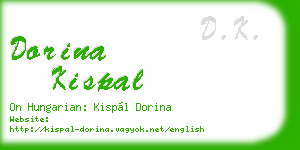 dorina kispal business card